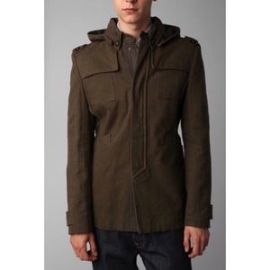 Urban Outfitters Troy Smith Olive Green Utility Anorak Military Jacket Small